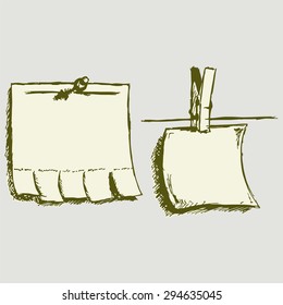Vector Image. The paper form of advertising