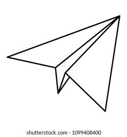 Vector image of a paper plane icon