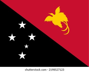 A vector image of the Papua New Guinea flag