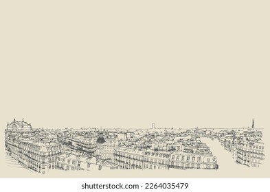 
Imagen vectorial del centro de París