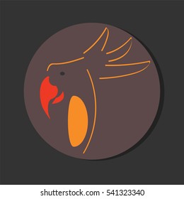 Vector image of a parrot design, Parrot Icon