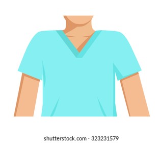 Vector image of a partial view of female medical staff