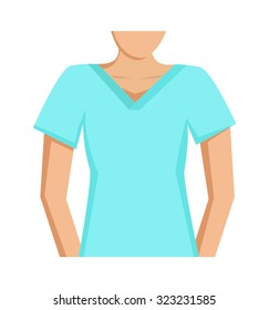 Vector image of a partial view of female medical staff