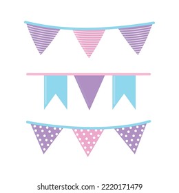 vector image party festoons with white background