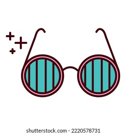 icono de gafas de imagen vectorial con fondo blanco