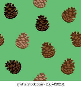 
vector image of pattern pine cones