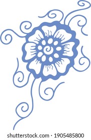 Vector image of a patterned flower