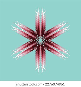 
Vector image with patterns arranged radially