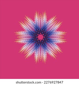 
Vector image with patterns arranged radially