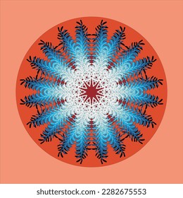 
Vector image with patterns arranged radially