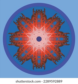 Vector image with patterns arranged radially