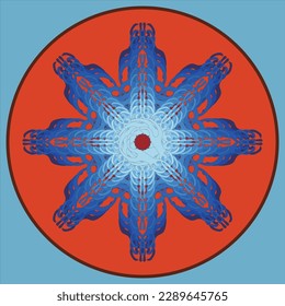 Vector image with patterns arranged radially