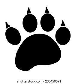 Imagen vectorial de la pata sobre un fondo blanco.