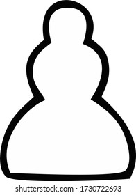 Vector image of a pawn as a chess piece