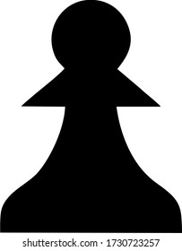 Imagen vectorial de un peón como pieza de ajedrez