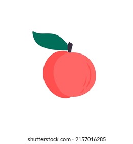 Vector image of peach. Fruit