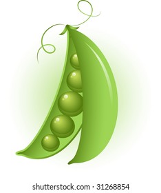 Vector image of peas