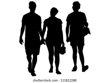 Vector image of pedestrians people