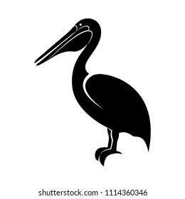 Vector Image Of Pelican Silhouette