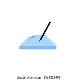 vector image of pen and paper of corporate