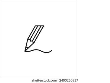 Vektorbild des Bleistiftes, schwarz-weißer Hintergrund