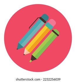 vector image of pencil icon with white background