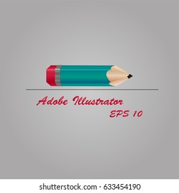 Vector image of pencil school writing