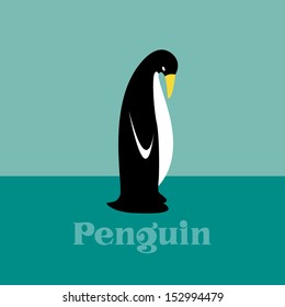 Vector image of an penguin