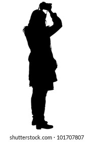 Vector image of people with cameras