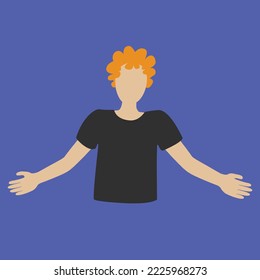 A vector image of people showing and explaining something, perhaps even presenting an article or project.