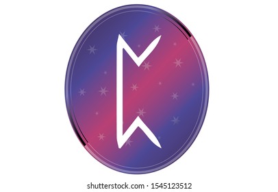 Vector image Peorth runes symbol