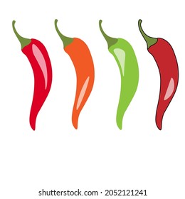 Vector image of a pepper. Print, logo.
