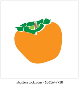 Vector image of an persimmon.