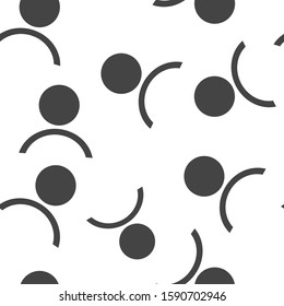 Vector image of a person icon. People icon seamless pattern on a white background.