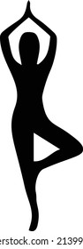 Vector image of person meditating yoga