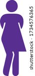 Vector image of a person who wants to go to the toilet, as a toilet designation