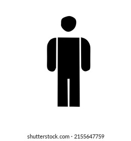 Vector image of a person's logo, commonly called a stickman