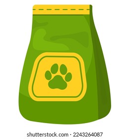 Vector image
of pet food. The concept of pet care. A pet store design element for a website, application, etc.