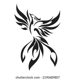 Imagen vectorial de Phoenix, negro, simple.