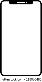 Vector image of phone. New design of smartphones.