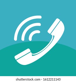 Una imagen vectorial de un anillo de teléfono