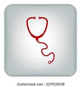 Vector image of the phonendoscope icon. A device for listening to the lungs and heart