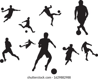 
Vector image of a photo football players during the game.