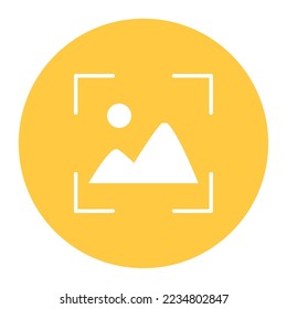 icono de marco de imagen vectorial en fondo blanco