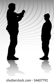 Vector image of photographer and children