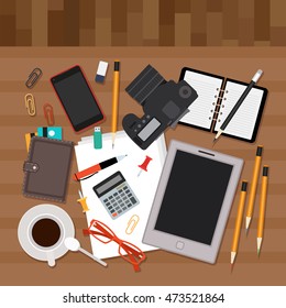 Vector image of Photographer equipment