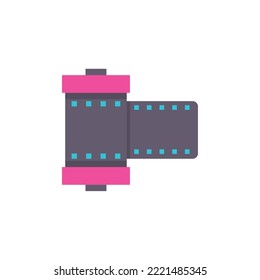 vector image of photographic roll icon on white background