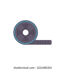 imagen vectorial del icono del rollo fotográfico sobre fondo blanco