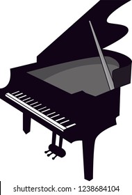 vector image of a piano