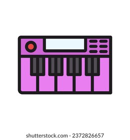 
imagen vectorial del icono del teclado del piano. Idóneo para aplicaciones web, aplicaciones móviles y medios de impresión. aislado de fondo blanco.
